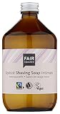FAIR SQUARED Shaving Soap Apricot Rasierseife - Rasur Seife für jede Haut - vegane Naturkosmetik - Zero Waste