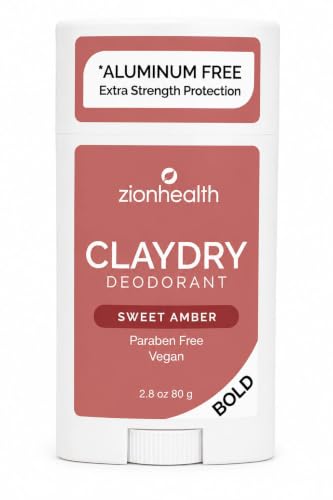 ClayDry Bold Sweet Amber Deodorant Zion Health 2.8 oz Stick image 3