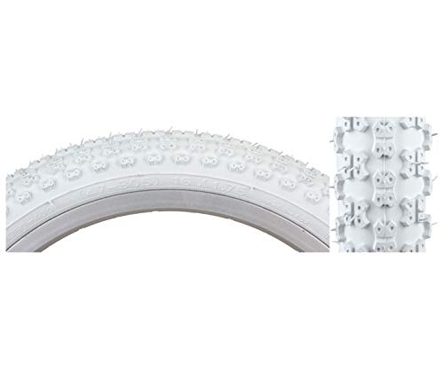 2 Pack - Tires, Tubes, Rim Strips Combo - 16" X 1.75" White Bmx (Mx-3) Kids Bike Tire, Tube And Rim Strip Bundle - Tac 9 Bicycle Products #TOP1