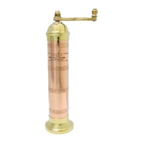 Pepper Mill Imports Atlas Salt Mill, Copper/Brass, 9" Cover