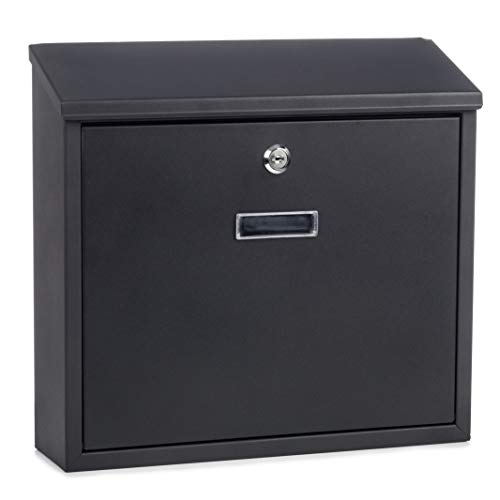 OCCO OC100100 Shoreham Waterproof Post Box, H32.8cm x W36cm x D9.2cm, Pitch Black
