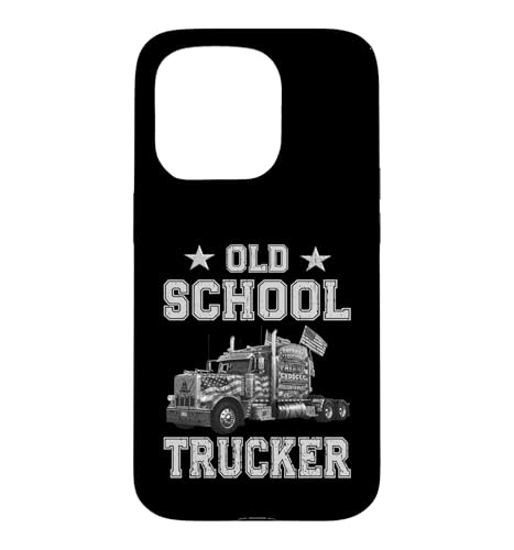 OLD SCHOOL TRUCKER Freedom Road Cargo �����I�g���b�N�h���C�o�[ �X�}�z�P�[�X iPhone 15 Pro �p