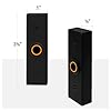 Newhouse Hardware Rectangular Lighted Wired Metal Doorbell Button in Black BT6BL, for Doorbell Chime, Buzzer, or Ringer, Door Bell Button Only, Buzzer Button with LED Button Light