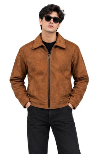 Generic Men's Tan Brown Suede Jacket - Image 2