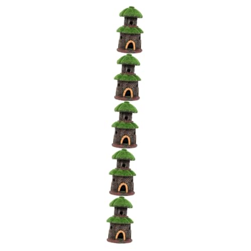 POPETPOP 5 Piezas Pabellón para Evitar el Agujero del árbol Bomba de Aire del Acuario Estanque Rana Adornos para Jardin Adornos Jardin Cueva de Peces Creativa Cueva de Peces vívidos Resina
