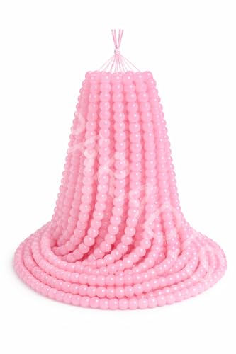 Image of SS Paradise 8mm Glass Beads (6 Colors 300 Pieces) for Jewellery Making | Round Loose Beads Strands for Necklace, Bracelet, Earrings & DIY Crafts