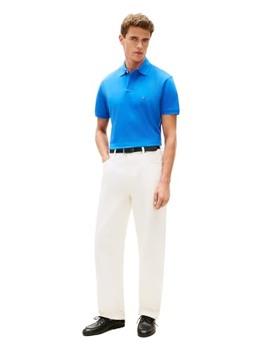 Image of Tommy Hilfiger Men's Short Sleeve Polo Shirts in Classic Fit with Stretch and Organic Pique Cotton