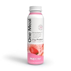 NUPO One Meal Strawberry – Ready-to-Drink Shake – Tasty meal replacement shake with 24 vitamins and minerals – High in protein – No added sugar – 12 x 330ml