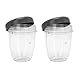 Mgoodoo Ersatz für Nutri Bullet Zubehör Ersatzteile für Entsafter 600 W/900 W, Becher Ersatzbecher 32OZ