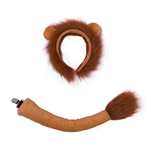 Set di 2 costumi da leone con orecchie di leone e