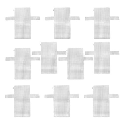 HOODANCOS Hand-Woven Mesh Bag Kit 10pcs Plastic Mesh Sheets Yarn Crafting Mesh Embroidery Plastic Sheets
