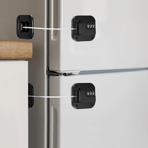 Image of Fridge Lock Refrigerator Freezer Childproof Locks for Cabinets and Drawers Easy Install No Keys Needed Combo Lock Multifunctional Child Safety Cabinet Locks