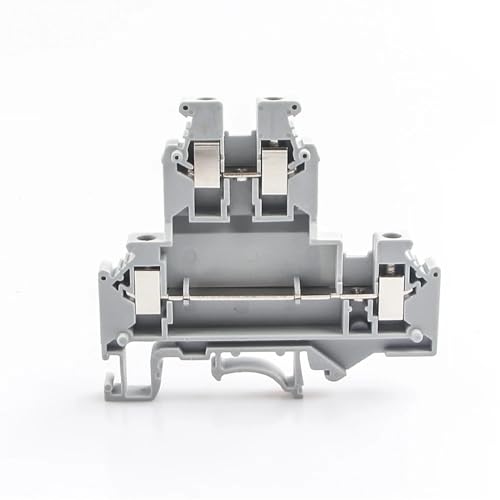 Bloque de terminales de doble capa UKKB5 con cableado de tornillo para carril Din, 10 Uds 4