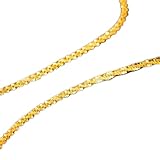 Collar fino de oro amarillo puro de 18 quilates con encantador eslabón de cadena completo