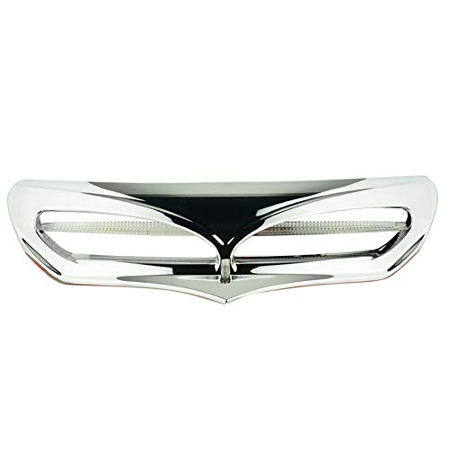 Beautyexpectly Motorcycle Front Batwing Fairing Vent Trim with LED Accent Lights Cover for Harley Street Glide FLHX/FLHXS 2014-2017 2015 2016 (Chrome)