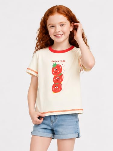 Image of LittleSpring Kids Short Sleeve Graphic T-Shirt 100% Cotton
