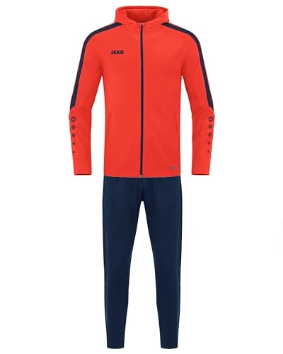 Survêtement polyester JAKO Power femme avec capuche flamme marine taille 40