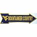 West Virginia University Mountaineers Arrow Sign