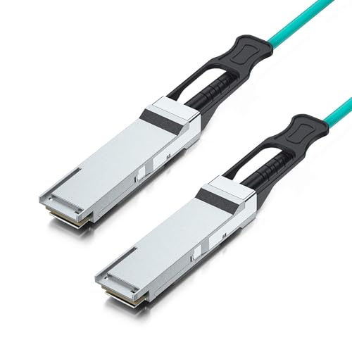 Image of 40G QSFP+ AOC Cable - 40GBASE Ethernet Active Optical Cable, QDR, MMF for Cisco QSFP-H40G-AOC3M, Supermicro CBL-QSFP+AOC-3M and Open Switch, 3-Meter