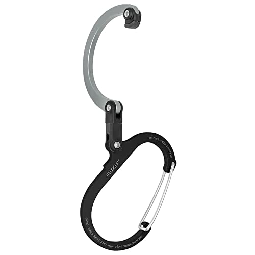 Image of GEAR AID HEROCLIP (Large) Carabiner Gear Clip and Hook for Hanging Heavy Duty Items, Camping Backpacks, Suitcases, Kayaks, Bicycles and More