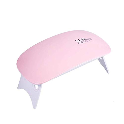 UV LED Nail Lamp Gel Nail Light for Nail Polish 6W UV Dryer with 2 Timers Nail Dryers Nail Polish Curing Lamps (Pink)