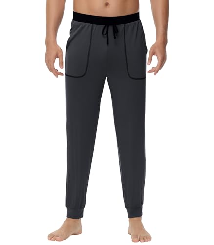 WiWi Viscose from Bamboo Mens Pajama Pants Jogger Bottoms Sleep Pant with Pockets Sweatpants S-XXL3