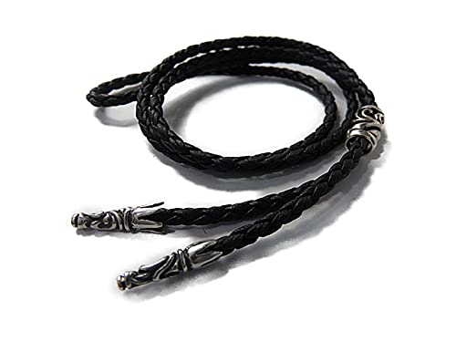 �v�R �l�b�N���X ���U�[ �҂ݍ��� �V���o�[925 �`���[�J�[ �u���b�N �v�Ђ� ���U�[�`���[�J�[ (90cm)