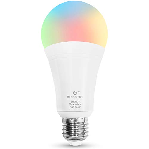 Lighting GLEDOPTO Smart ZigBee LED Bulb 12W E26 RGB CCT 2700~6500K White Light Dimmable Color LED Lighting Compatible with SmartThings Alexa Echo Plus App/Voice Control (Require ZigBee Hub) Manufacturer: GLEDOPTO