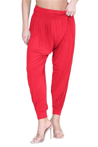 Pantalones Hareem Ali Baba para relajarte en casa con total comodidad en color rojo talla XL