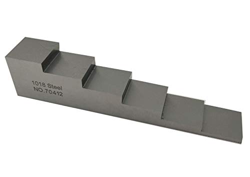 Bloque de calibración de 6 pasos para medidores ultrasónicos de espesor: 2,5 mm, 5 mm, 10 mm, 15 mm, 20 mm y 25 mm, fabricado en acero 1018 miniatura 5