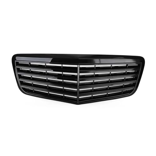 Grille de pare-chocs avant en nid d'abeille noir brillant pour Classe E W211