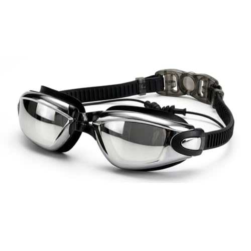 Image of First Lens Swimming Goggle For Men & Women Anti-fog, UV protection, Crystal clear vision under water - Silver Goggle 013 plano