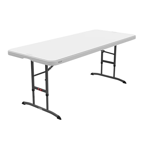 Lifetime 6-Foot Adjustable Height Nesting Table, Commercial, White Granite by LIFETIME - Used condition - US$167.89