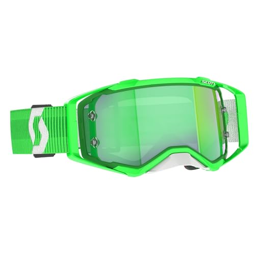 SCOTT 272821-1075279 Prospect Goggle, Green/White with Green Chrome Works Lens