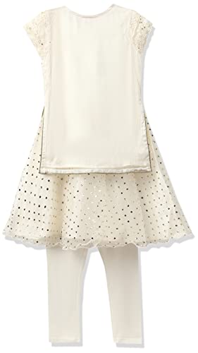 Image of BIBA Girl Viscose Layered Solid Suit Set