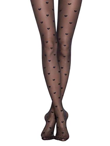 Conte Tights Heart Patterned Sheer Pantyhose Bonheur 20 Den2