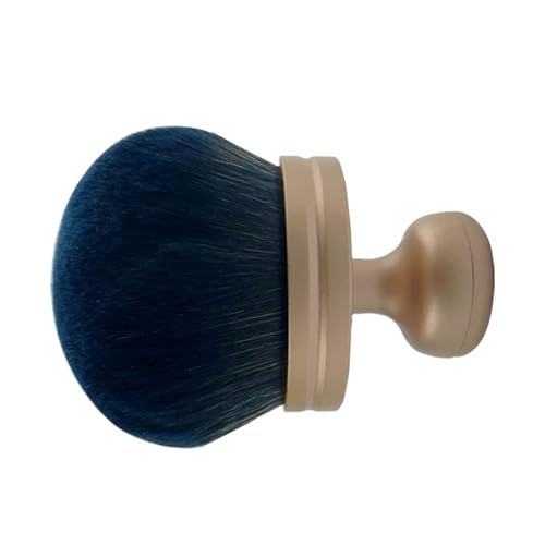 Brocha de bronceado grande para maquillaje, mango galvanizado de 8,5 cm, herramienta de cara densa, aplicación de bronceador, perfecto para mujeres, esposa, hija, base de contorno, ajuste de polvo