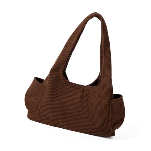 Sac hobo en velours côtelé pour femme | Grand fourre-tout décontracté