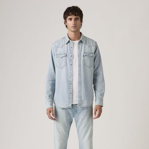 Image of Levi's Men's Solid Slim Fit Denim Shirt