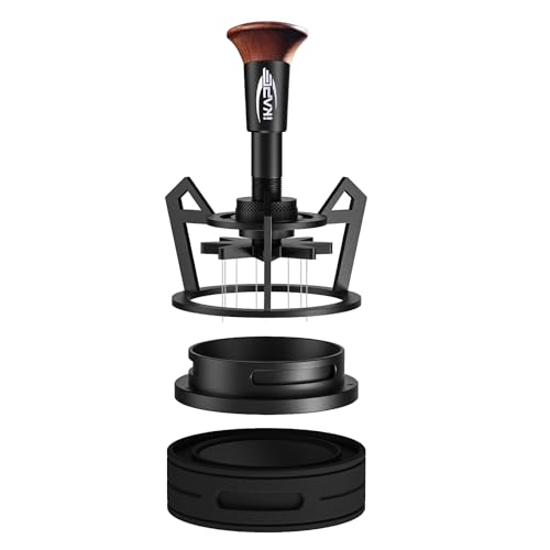 Comparison: Best Espresso Wdt Tool 9 IKAPE Espresso Coffee V3 WDT Tool, 54mm Stirrer Distribution Tool, Equipped with 9-needle Stirrer, Adjustable Needle Height, Coffee Stirrer with Dosing Funnel & Stand