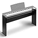 STRICH Holz Keyboardständer SKT-L200 – Massiver Möbelständer für Yamaha P225B / P143 / P145 / P223 E-Piano mit 88 Tasten – Farbe: Klassisches Schwarz