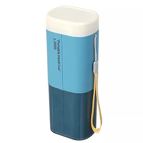 Image of Portable Travel Toothbrush Case with Cup - Multifunctional Toothpaste Holder Organizer, Toothbrush & Towel Storage Box for Travel, Camping, Business Trip & School (Pattern, 2, Count)