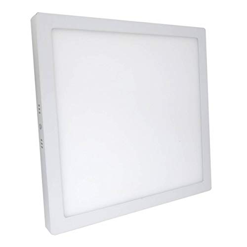 Kit 3 Luminária Painel Plafon Led Quadrado Sobrepor 24w 6000k