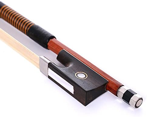 AMZZ Violin Bow 4/4 Size - Octagonal Stick, Ebony Frog, and Horse Hair for Exceptional Sound Quality - Ideal for Intermediate to Advanced Violinists (4/4 Full Size)
