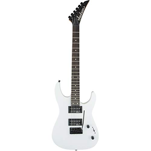 Jackson JS Series Dinky JS12, diapasón amaranto, guitarra eléctrica blanca nieve