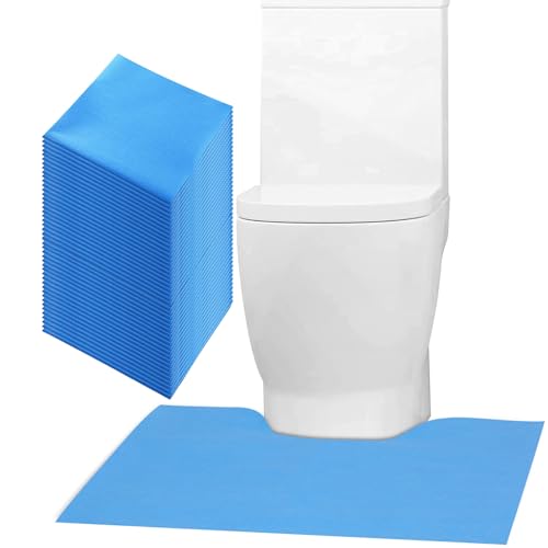 Disposable toilet mats, 24" x 22", U-shaped, 100 pack