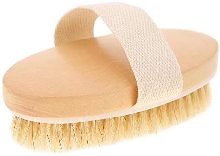 Cepillo de baño para piel seca, cerdas naturales suaves para el cuerpo, cepillo para SPA, cepillo de cerdas para ducha de baño de madera, cepillo para SPA, cepillo para el cuerpo, masajeador corpora