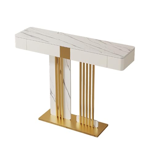 Diseño que ahorra espacio con mesa consola estrecha rectangular y ordenada 2