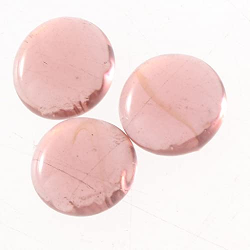 MagiDeal 100Pcs Glass, Marbles, Pebbles for Vases Flat Bottom, Round Top, Rocks, Bowl Filler Gems, Iridescent Decor, Transparent Pink - Image 4