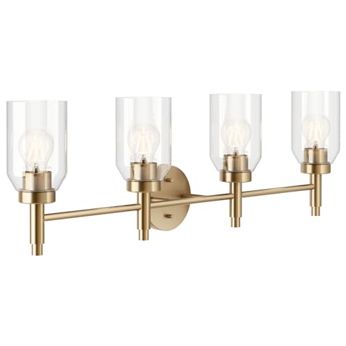 Kichler Madden 4-Light Vanity with Clear Glass in Champagne Bronze,